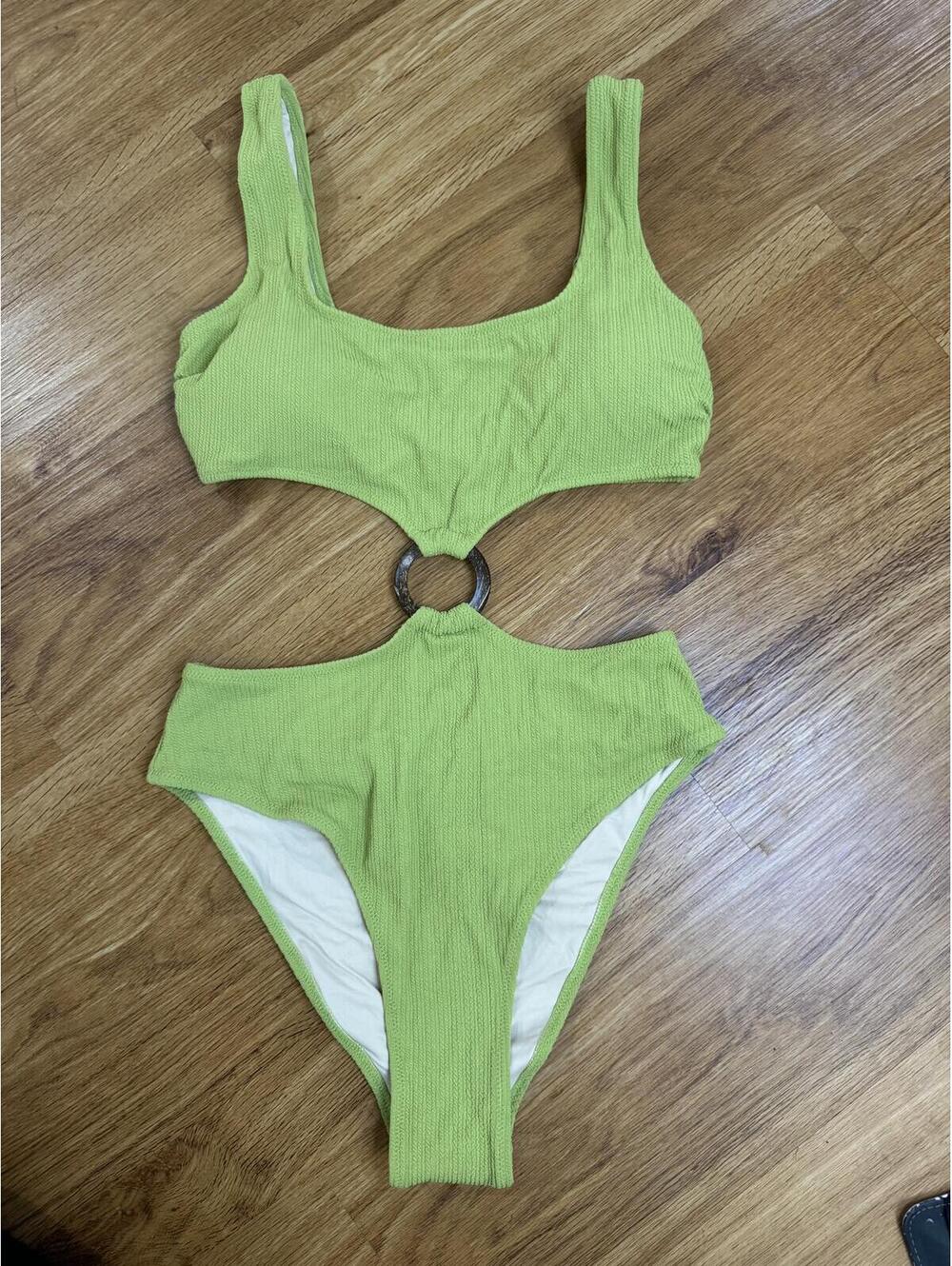 Berlook- Small Green Cut Out Swimsuit